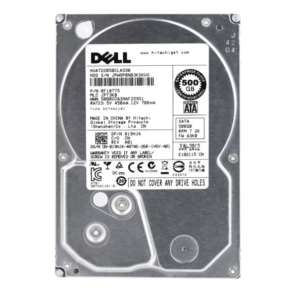 DYSK DELL 019HJ4 500GB SATA II 7.2K 32MB 3.5''