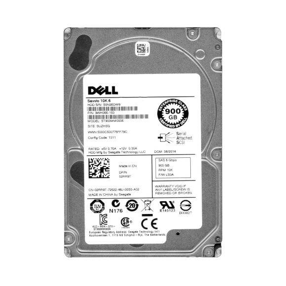 DELL 02RR9T SAVVIO 10K.6 900GB 10K 6Gbps SAS 2.5" ST900MM0006