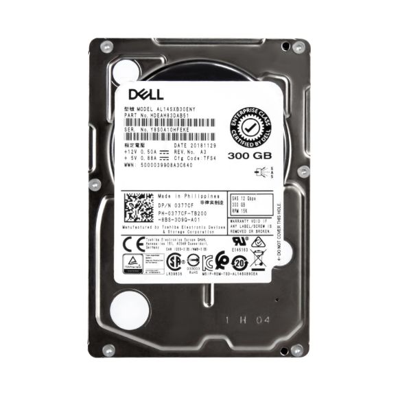 DELL 0377CF 300GB 15K 128MB SAS-3 2.5'' AL14SXB30ENY