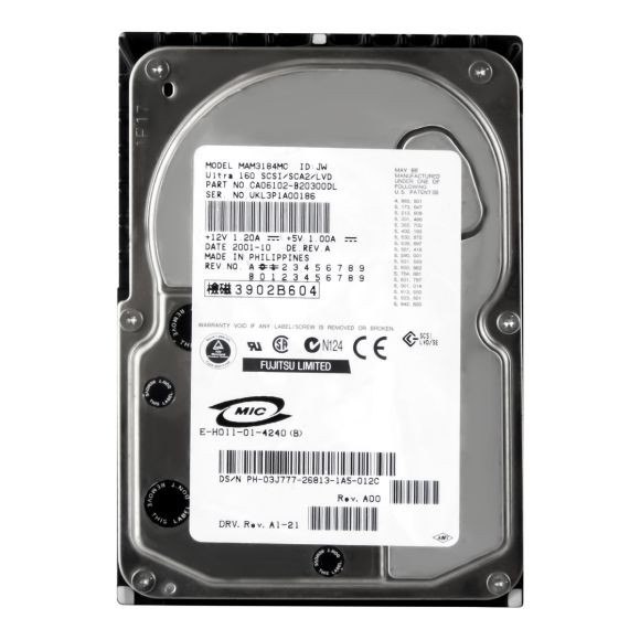 DELL 03J777 18.2GB 15K 8MB SCSI U160 3.5'' MAM3184MC