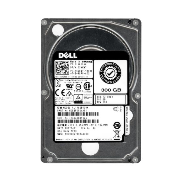 DELL 03NKW7 300GB 10K 128MB SAS-3 2.5'' AL14SEB030N