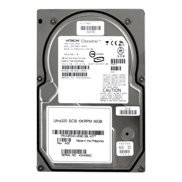 HDD DELL 04R040 36GB 10K SCSI 80-PIN 3.5'' DK32EJ-36NC