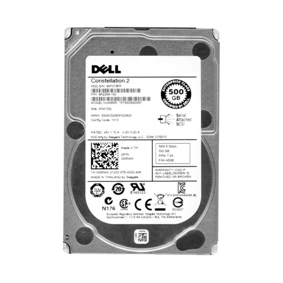 DYSK DELL 055RMX 3.5" 500GB 6G SAS 64MB 7.2K