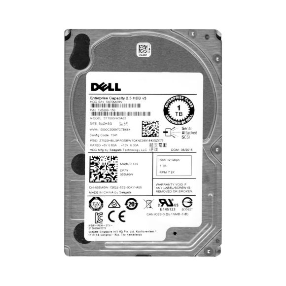 DYSK DELL 056M6W 1TB 7.2k 12Gb SAS 128MB SFF 2.5"