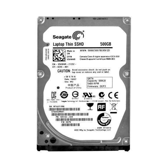 SEAGATE LAPTOP THIN SSHD 500GB 5.4K 64MB SATA III 2.5'' ST500UM001