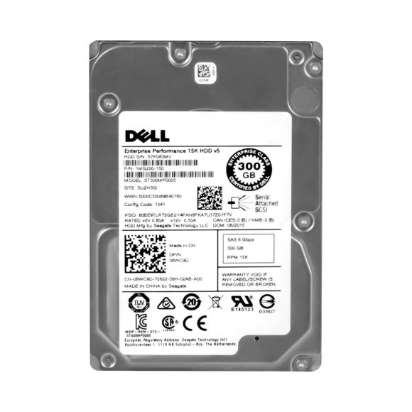 DELL 06WC9D 300GB 15K 128MB SAS-2 2.5'' ST300MP0005