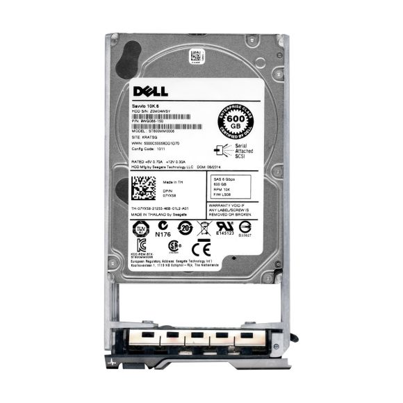 DELL 07YX58 600GB SAS-2 10K 2.5'' ST600MM0006