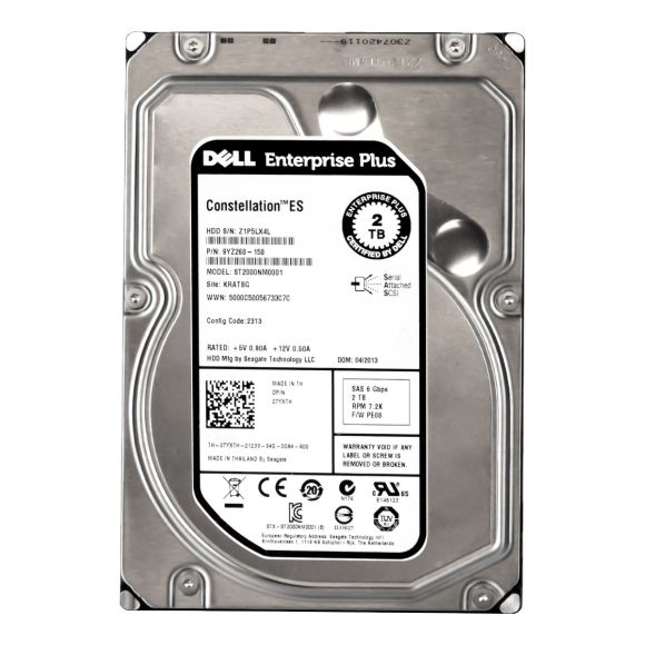 DELL 07YXTH 2TB SAS-2 7.2K 64MB 3.5'' ST2000NM0001