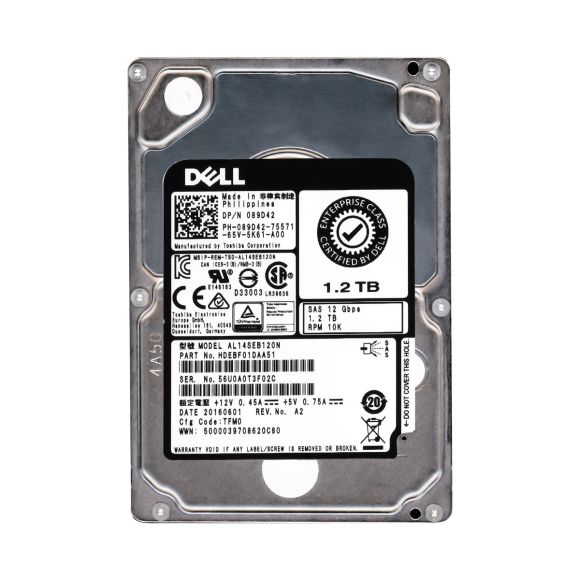 DELL 089D42 1.2TB SAS-3 10K 128MB 2.5" AL14SEB120N