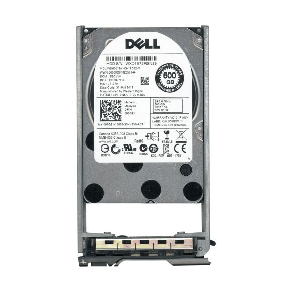 DELL 096G91 600GB 10K RPM 6GB SAS 2.5" WD6001BKHG