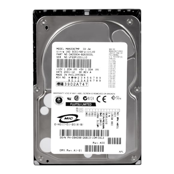 DELL 09H098 36.7 GB SCSI 68-PIN 10.000RPM 3.5" 