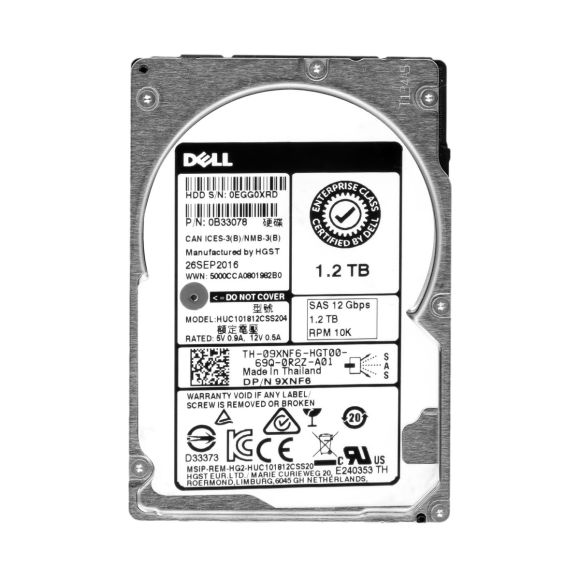 DELL 09XNF6 1.2TB 10K 128MB SAS-3 2.5'' HUC101812CSS204