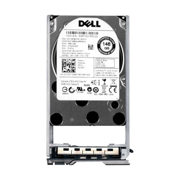 DELL 0C722T 146GB 10K 16MB SAS-2 2.5'' WD1460BKFG