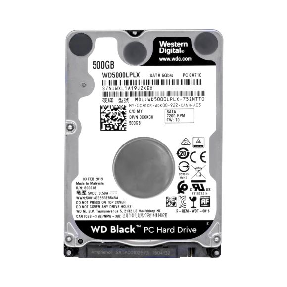 DELL 0CXKCK 500GB 7.2K 32MB SATA III 2.5'' WD5000LPLX