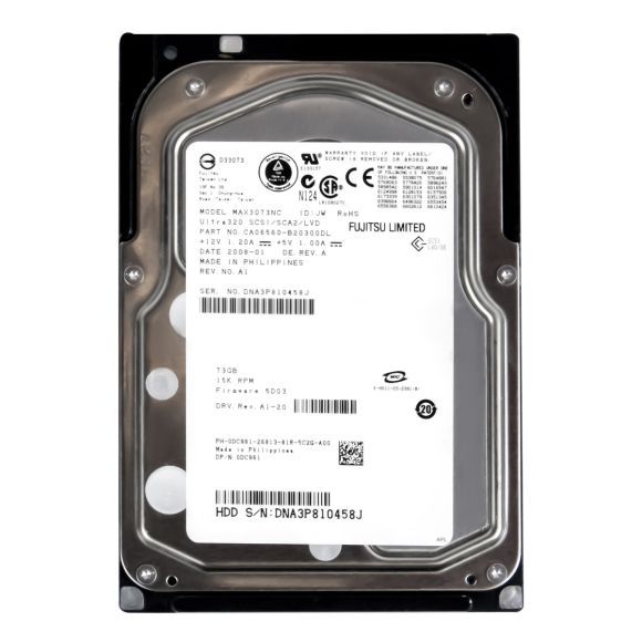 DELL 0DC961 73GB 15K 8MB SCSI U320 3.5'' MAX3073NC