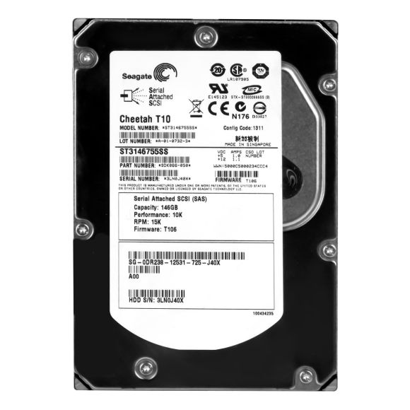 DELL 0DR238 146GB 10K 16MB SAS 3.5'' ST3146755SS