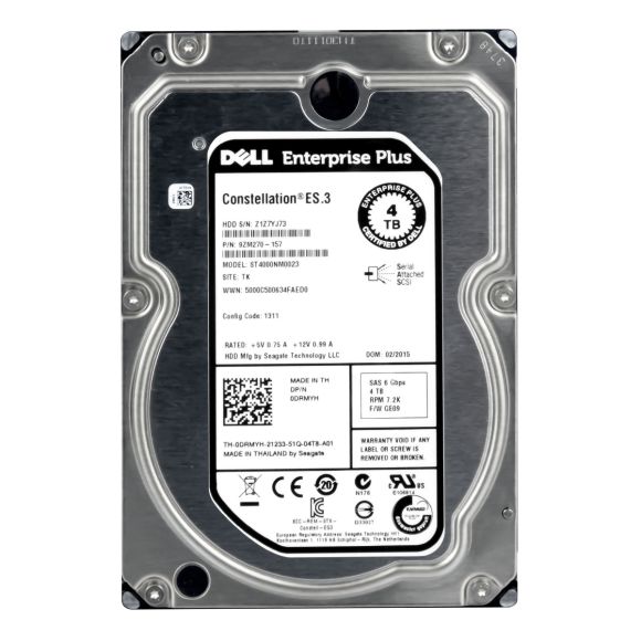 DELL 0DRMYH 4TB 7.2K 128MB SAS-2 3.5'' ST4000NM0023