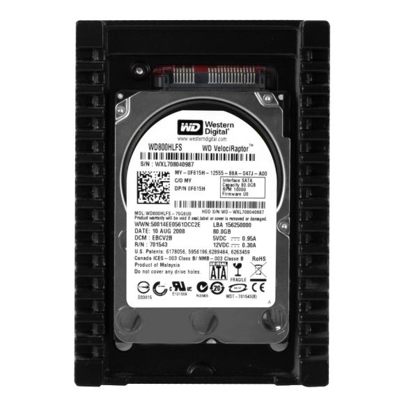 WD VELOCIRAPTOR 80GB SATA 3Gb/s 3.5" WD800HLFS-75G6U1 DELL 0N961M