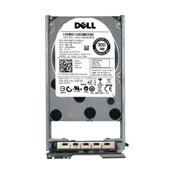 DELL 0F9KW8 300GB SAS-2 10K 32MB 2.5'' WD3002BKTG