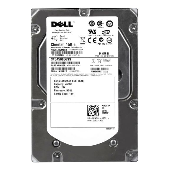 DELL 0FM501 450GB SAS 15K 16MB 3.5'' ST3450856SS