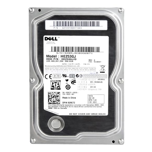 DELL 0GRCT2 Samsung HE253GJ 250GB 16MB SATA