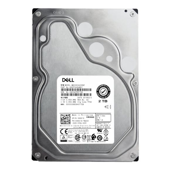 DELL 0HHX14 2TB 7.2K 128MB SAS-3 3.5'' MG04SCA20ENY