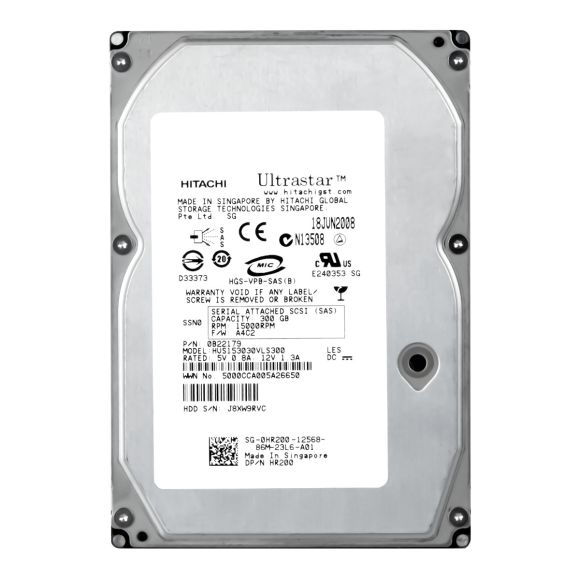 Dell 0HR200 300GB 15K SAS 3.5" 0B22179