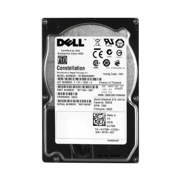 DYSK DELL 0J770N 500GB SATA 3G 7.2K 2.5" ST9500530NS