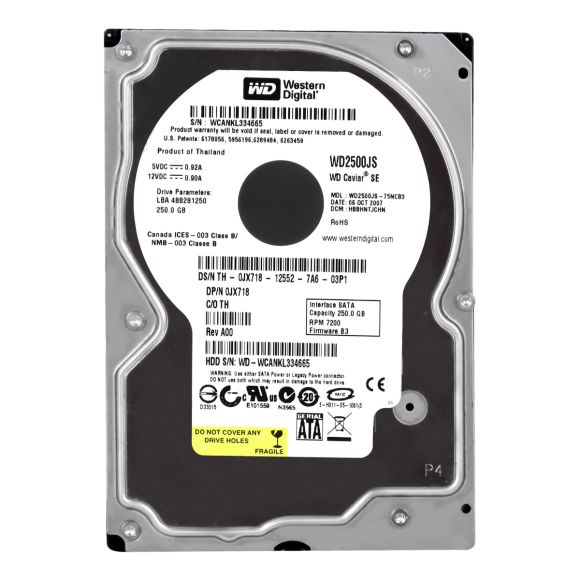 DELL 0JX718 250GB 7.2K 8MB SATA II 3.5'' WD2500JS