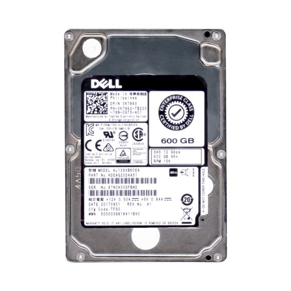 DELL 0K786X 600GB 15K 128MB SAS-3 2.5'' AL13SXB60EA