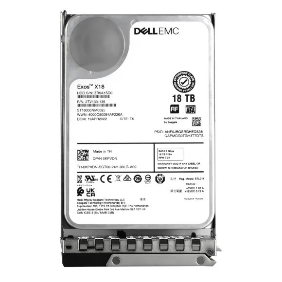 DELL EXOS X18 0KPVDN 18TB 7.2K SATA III 3.5'' ST18000NM002J