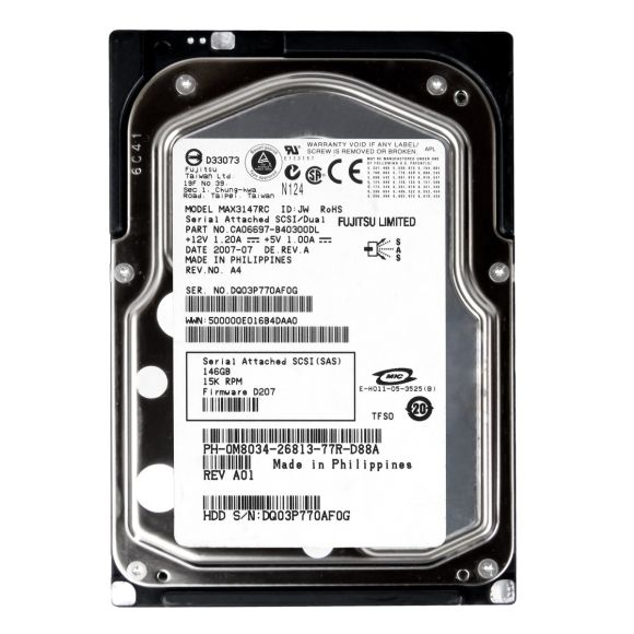  DYSK DELL 0M8034 146GB 15K RPM SAS 3.5"