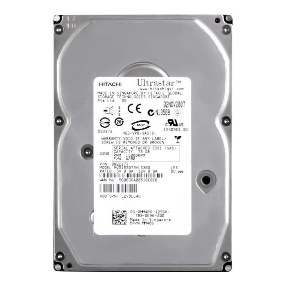 DELL 0MM406 73GB 15K RPM 3.5 SAS