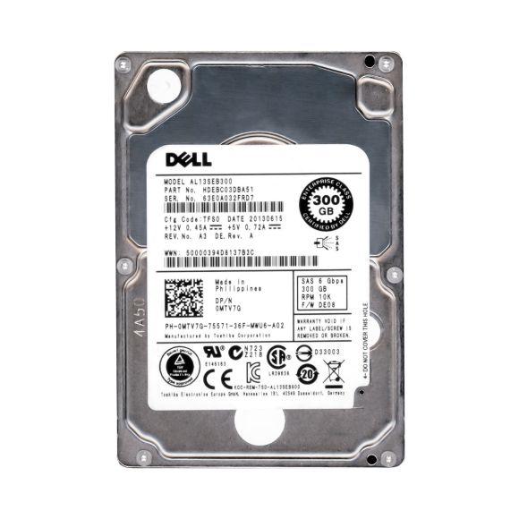 DELL 0MTV7G 300GB 10K SAS-2 2.5'' AL13SEB300