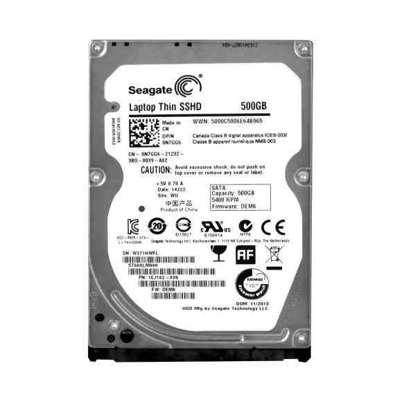 DELL 0N7GG6 500GB 5.4K 64MB SATA III 2.5'' ST500LM000