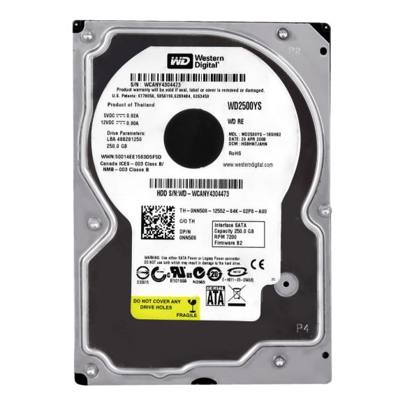 DYSK DELL 0NN508 WD2500YS 250GB 7.2K SATA 3.5'' + SAS INTERPOSER