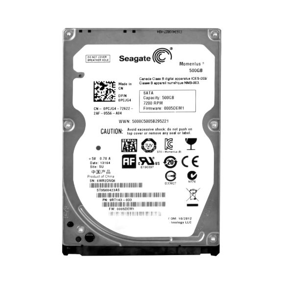 DELL 0PCJG4 500GB 7.2K 16MB SATA II 2.5'' ST9500423AS