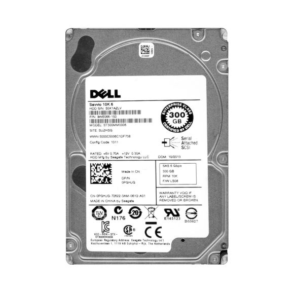 DYSK DELL 0PGHJG 300GB 6GB SAS DUAL PORT 10K 2.5"