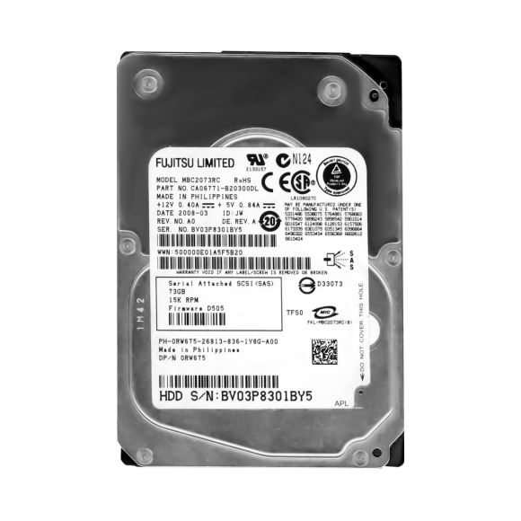 HDD DELL 0RW675 73GB 15K SAS 3G 2.5'' MBC2073RC