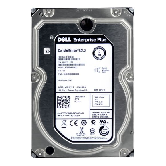 DELL 0T7F78 2TB 7.2K 128MB SAS-2 3.5'' ST2000NM0023