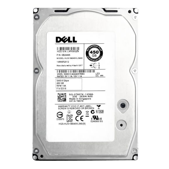 DELL 0T857K 450GB 15K RPM 6.0Gbps SAS 0B24495