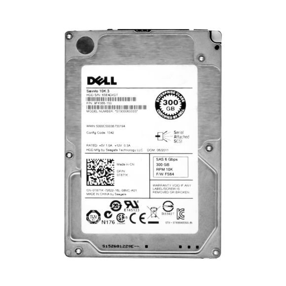 DELL ENTERPRISE 0T871K 300GB 10K RPM SAS LFF 2.5"