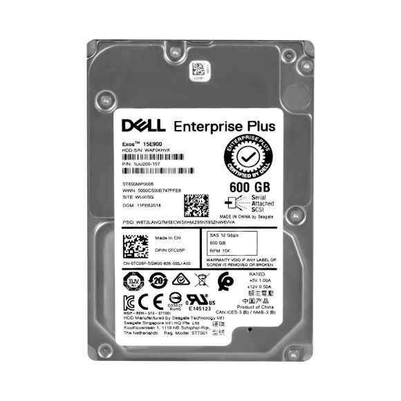 DELL 0TC05P 600GB 15K 256MB SAS-3 2.5'' ST600MP0006