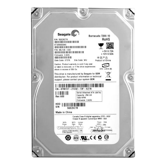 DELL 0TM727 250GB 7.2K 8MB SATA II 3.5'' ST3250820AS