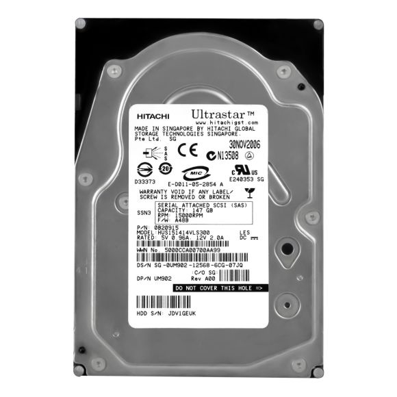 DYSK DELL 0UM902 146GB 15k SAS 3.5" HUS151414VLS300