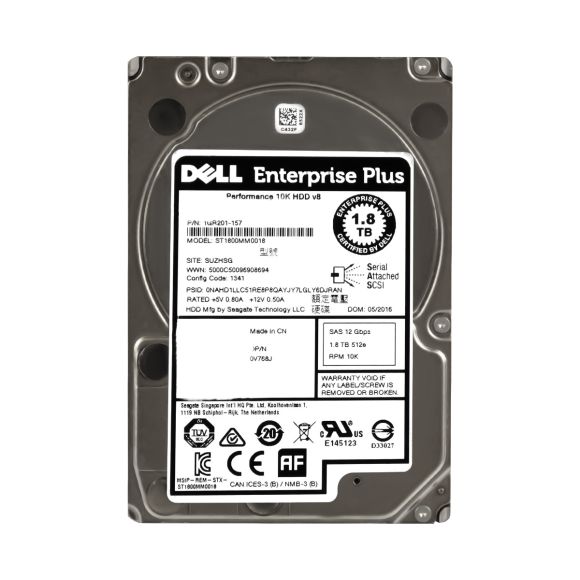 DELL 0V768J 1.8TB 10K 128MB SAS-3 2.5'' ST1800MM0018