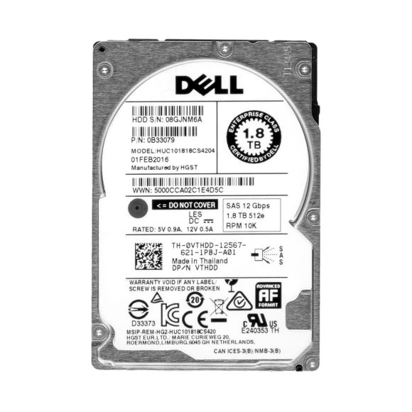 DELL 0VTHDD 1.8TB 10K 128MB SAS-3 2.5'' HUC101818CS4204