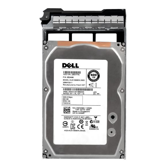 DELL 0W348K 600GB SAS-2 15K 64MB 3.5'' HUS156060VLS600