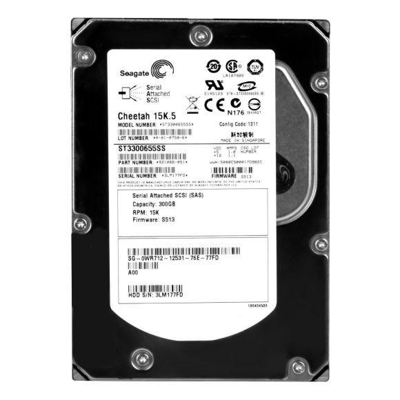 DELL 0WR712 300GB 15K SAS  3.5'' 9Z1066-05A ST3300655SS