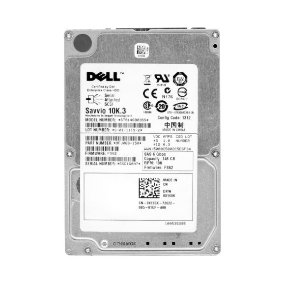 DYSK DELL 0X160K 146GB 10K 6G SAS 2.5" ST9146803SS